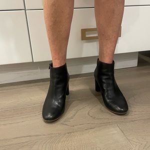 Loeffler Randall black leather booties